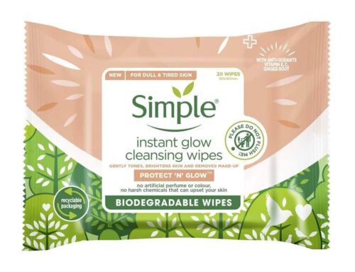 drugstoreonline.co.uk - Simple Cleansing Wipes Instant Glow 20'S